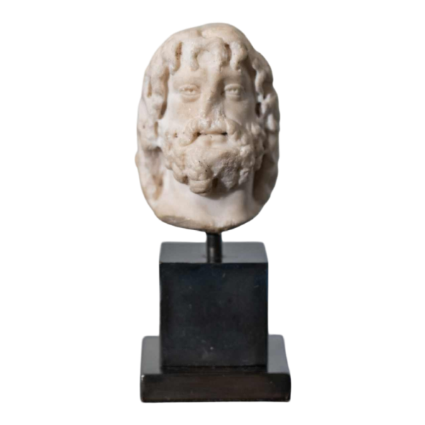Marmeren kop van Zeus-Serapis, sculptuur uit de Romeinse periode, 2e tot 3e eeuw na Chr. D