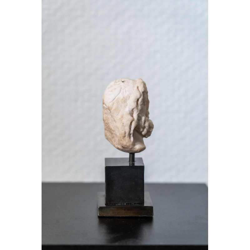 Marble head of Zeus-Serapis, sculpture from the Roman period, 2nd to 3rd century A. D