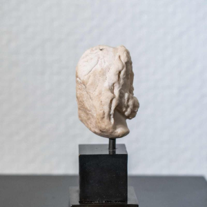 Marble head of Zeus-Serapis, sculpture from the Roman period, 2nd to 3rd century A. D