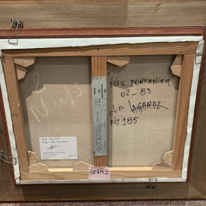 LAGARDE Jean-Pierre peintre "naïf" huile sur toile intitulée "Eveil printanier"