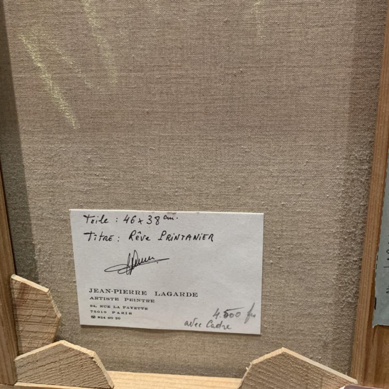 LAGARDE Jean-Pierre oli on canvas "Eveil printanier"