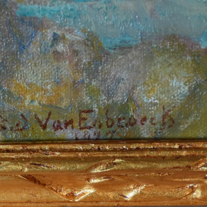Édouard Van Esbroeck (1869–1949) – Belgian painter – Oil on canvas dated 1927 – Marine view