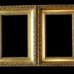 Pair of antique gilt leaf frames – 19th century