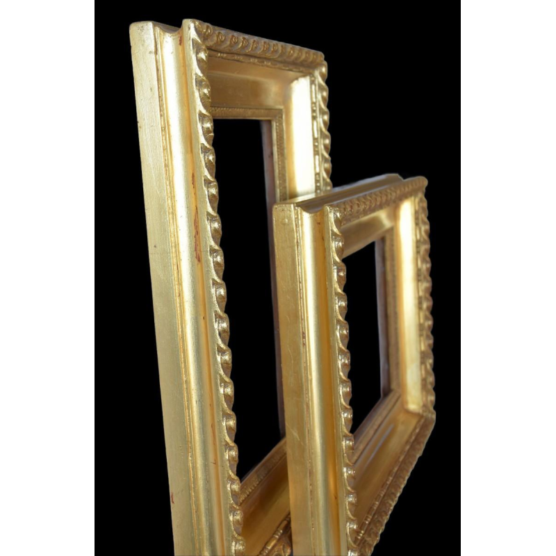 Pair of antique gilt leaf frames – 19th century