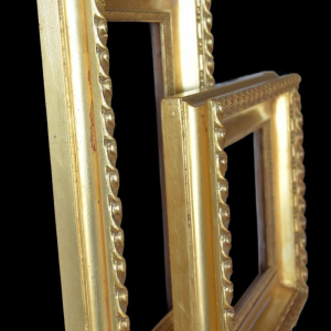 Pair of antique gilt leaf frames – 19th century