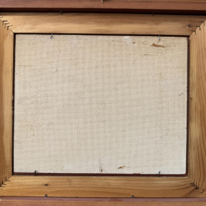 André SPRUMONT - Paysage abstrait aux échassiers - huile peinture sur toile marouflée