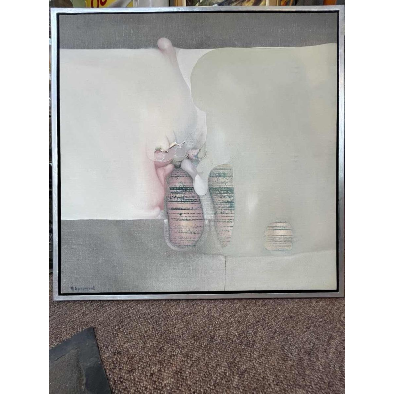 André SPRUMONT “abstractie” hst 60x60 cm