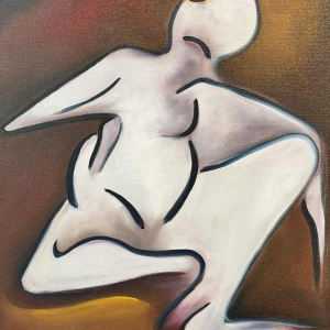 SIOB "de clown" schilderij olie op doek