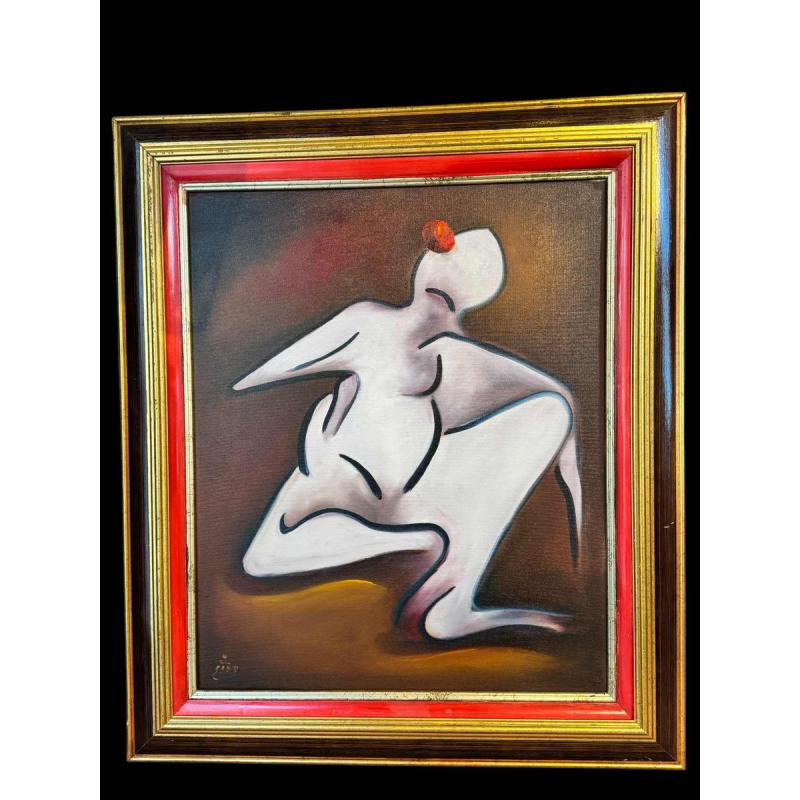 SIOB "de clown" schilderij olie op doek