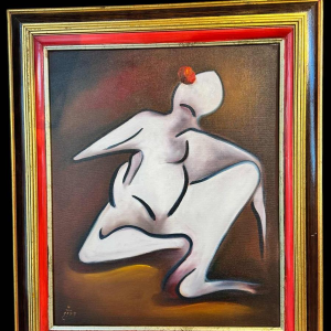 SIOB "de clown" schilderij olie op doek