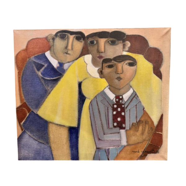 René Dessainte: « Arthur 1ste van de klas » schilderij olie op doek