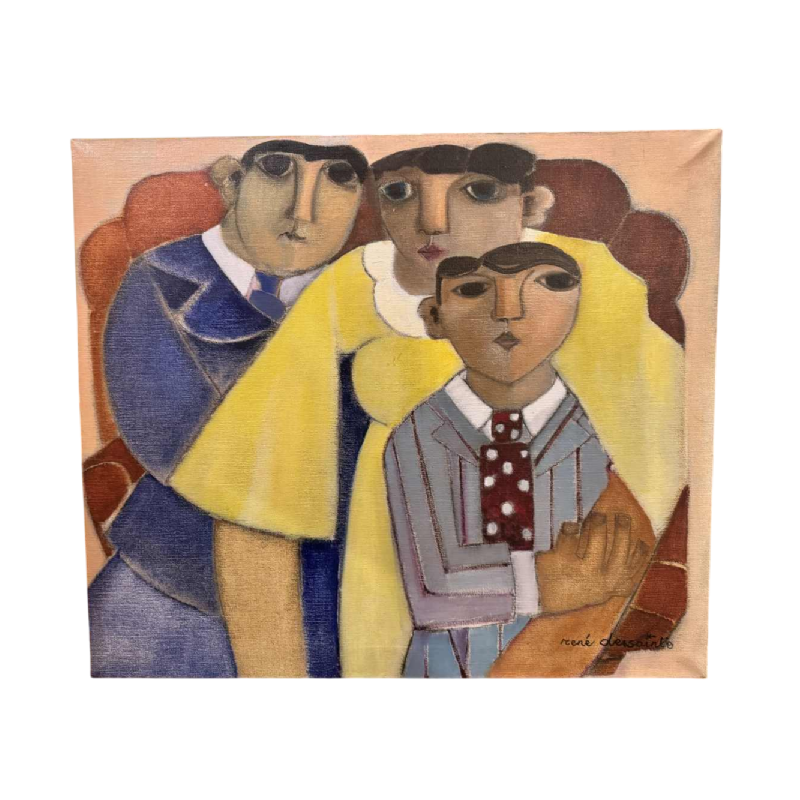 René Dessainte: « Arthur 1er de classe » peinture huile sur toile