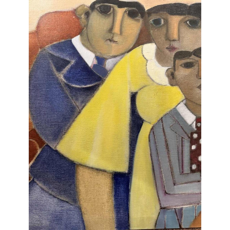 René Dessainte: « Arthur 1st of the classroom » painting oil on canvas