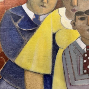 René Dessainte: « Arthur 1ste van de klas » schilderij olie op doek