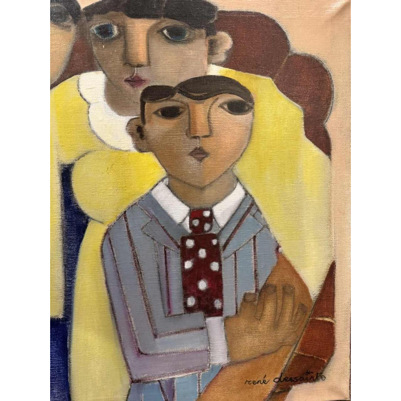 René Dessainte: « Arthur 1er de classe » peinture huile sur toile