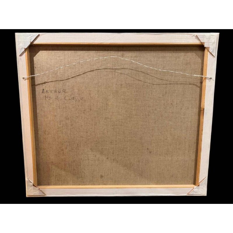 René Dessainte: « Arthur 1er de classe » peinture huile sur toile