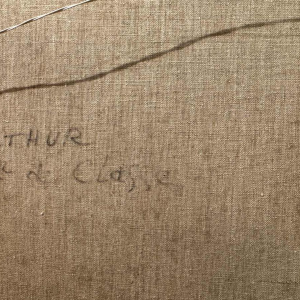 René Dessainte: « Arthur 1er de classe » peinture huile sur toile