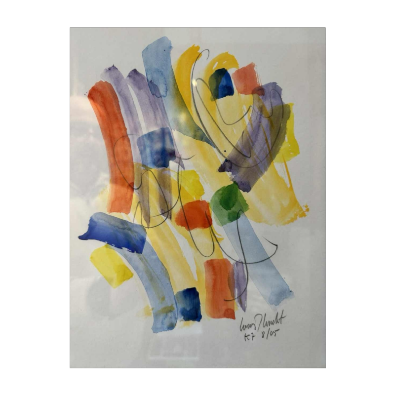 Louis-Marie LONDOT “Abstractie I” aquarel op papier, 2005