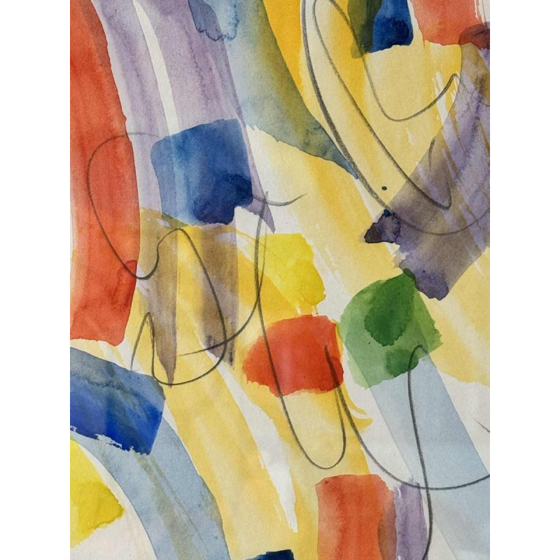 Louis-Marie LONDOT « Abstraction I » aquarelle sur papier, 2005