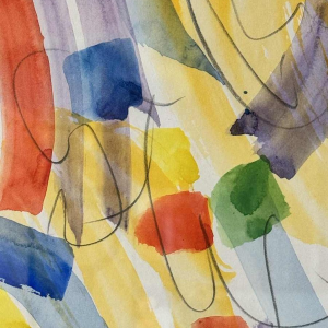 Louis-Marie LONDOT “Abstractie I” aquarel op papier, 2005