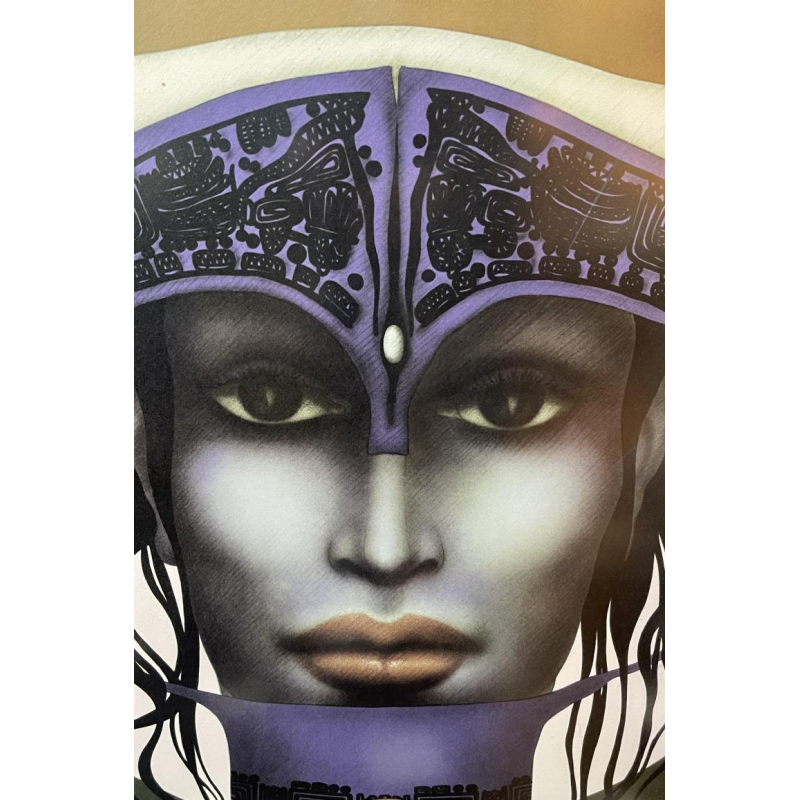 Jef van Tuerenhout " Visage de femme " Épreuve d'Artiste Sérigraphie, ca 1970