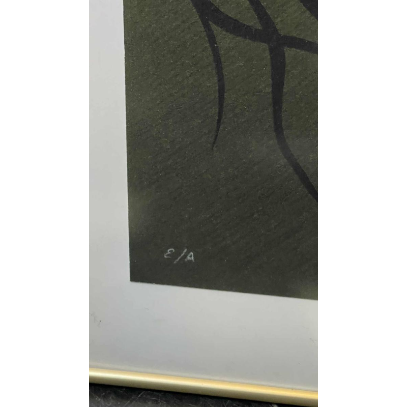 Jef van Tuerenhout "Vrouwengezicht" Artist's proof zeefdruk, ca 1970