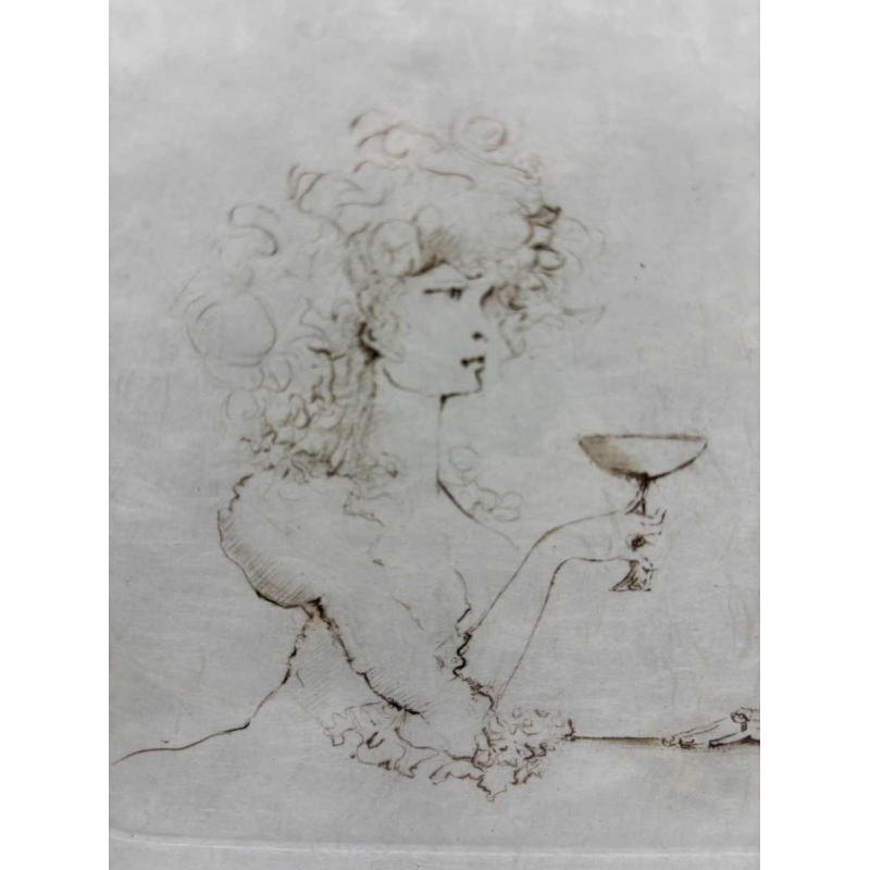 Leonor Fini, original intaglio print, signed in pencil
