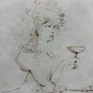 Leonor Fini, originele plaatdruk, gesigneerd in potlood