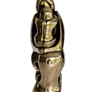 Domenico Colanzi “Moederschap” sculptuur in verguld brons, Italië eind 20e eeuw