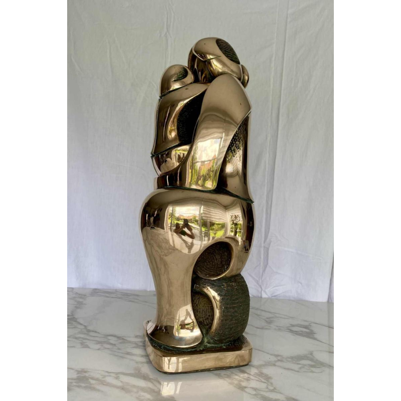 Domenico Colanzi ‘Maternity’ gilded bronze sculpture, Italy, late 20th century
