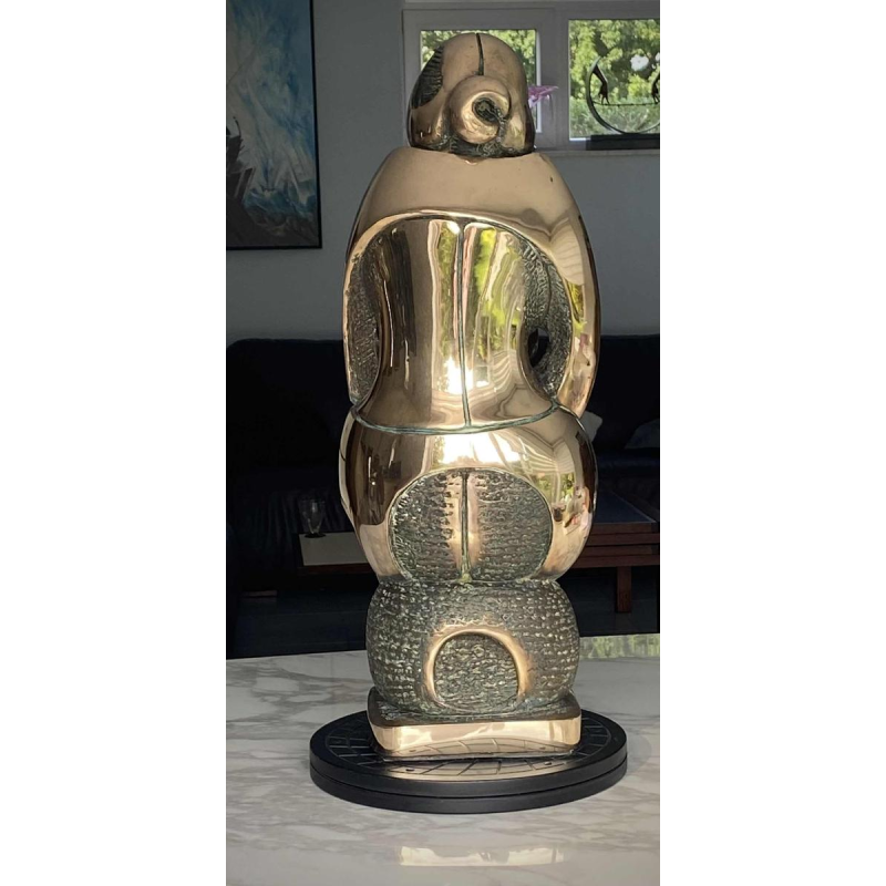 Domenico Colanzi ‘Maternity’ gilded bronze sculpture, Italy, late 20th century