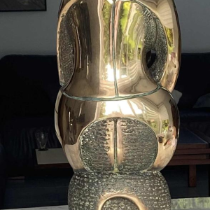 Domenico Colanzi “Moederschap” sculptuur in verguld brons, Italië eind 20e eeuw