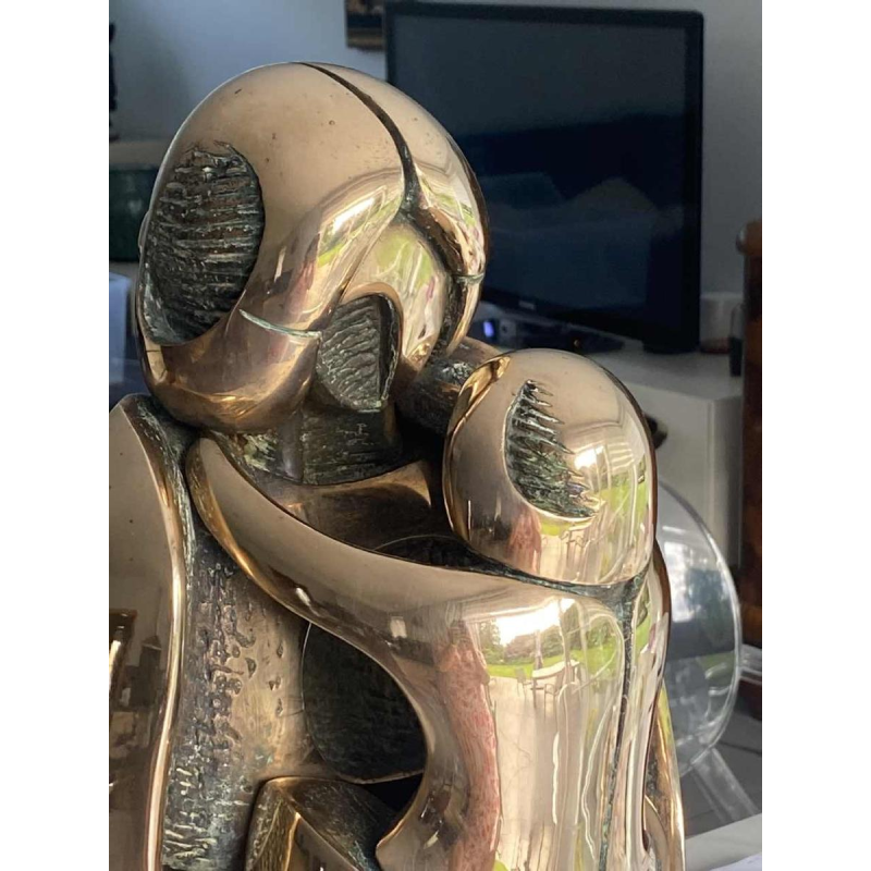 Domenico Colanzi ‘Maternity’ gilded bronze sculpture, Italy, late 20th century