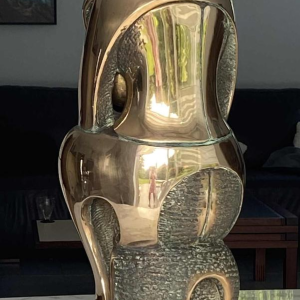 Domenico Colanzi “Maternité“ sculpture en bronze doré, Italie fin XXe s