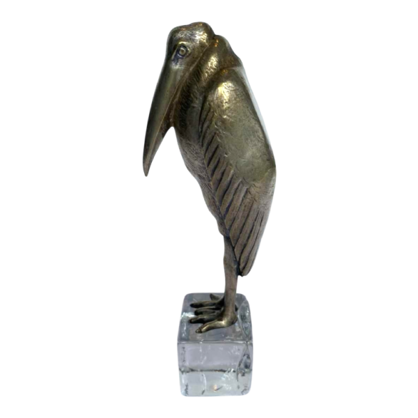 Marcel Guillemard Fondeur “Marabout“ sculpture Art Déco en bronze argenté, ca 1930