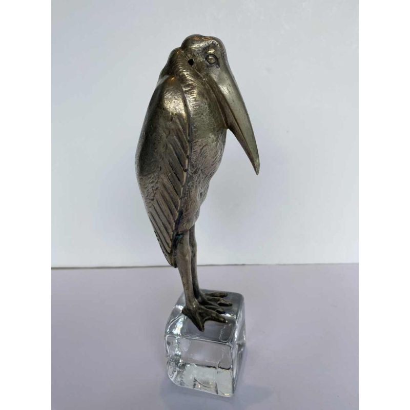 Marcel Guillemard Fondeur “Marabout“ sculpture Art Déco en bronze argenté, ca 1930