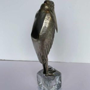 Marcel Guillemard Fondeur “Marabout“ sculpture Art Déco en bronze argenté, ca 1930