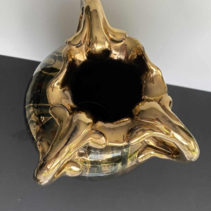 Louis Auguste Dage, vase en céramique mordorée