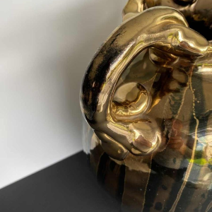 Louis Auguste Dage, bronze ceramic vase