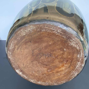 Louis Auguste Dage, vase en céramique mordorée