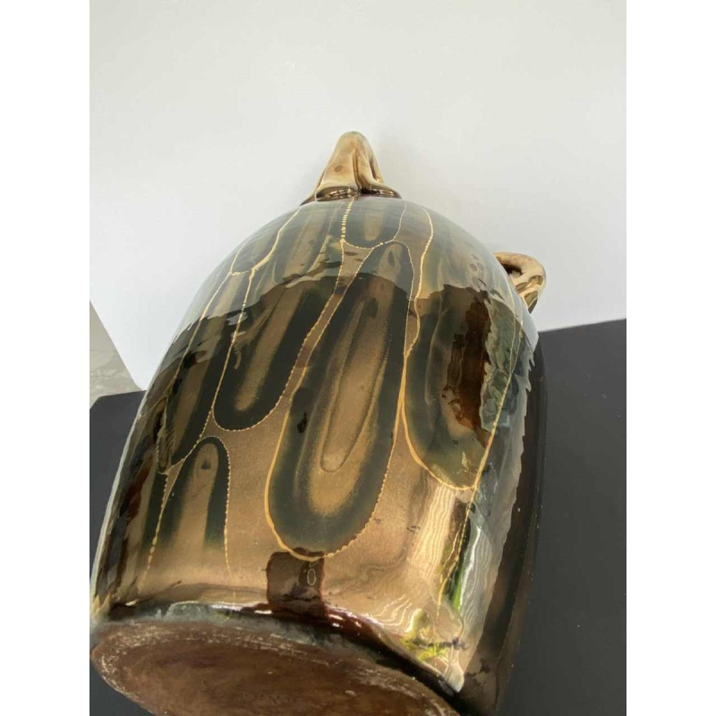 Louis Auguste Dage, vase en céramique mordorée