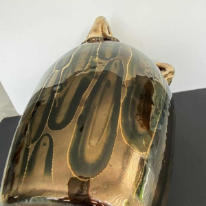 Louis Auguste Dage, bronze ceramic vase