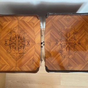 Two matching pieces of furniture, Louis XV-style bedside tables - Transition