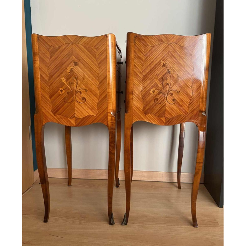 Two matching pieces of furniture, Louis XV-style bedside tables - Transition