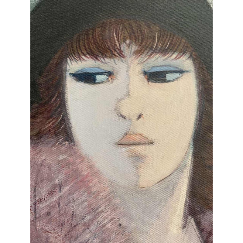 Charles Levier “ Le Quai“ tableau huile sur toile, style “trente glorieuses“, XXe s