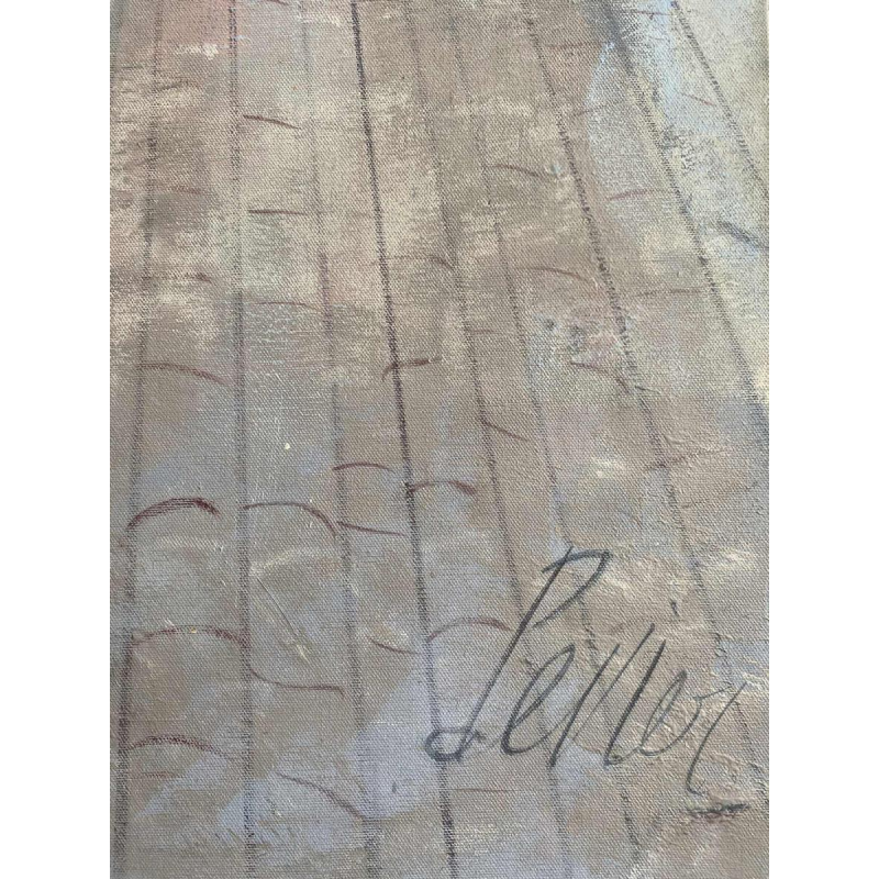 Charles Levier “The Quay” oil painting on canvas, “thirty glorious years” style, 20th century