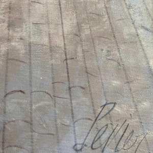 Charles Levier “ Le Quai“ tableau huile sur toile, style “trente glorieuses“, XXe s