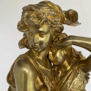 Hippolyte François Moreau, sculpture de jeunes femmes en bronze, romantisme fin XIXe s