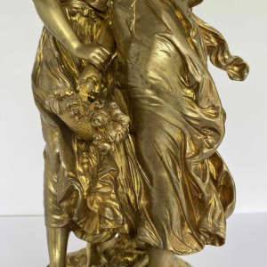 Hippolyte François Moreau, bronze sculpture of young women, late 19th-century Romanticism