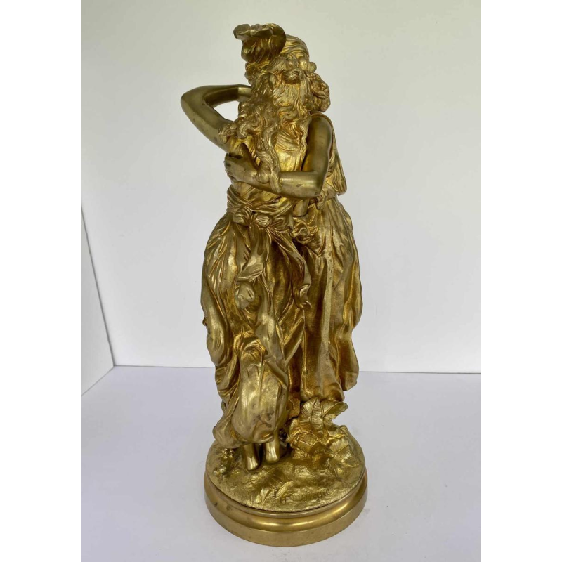 Hippolyte François Moreau, sculpture de jeunes femmes en bronze, romantisme fin XIXe s